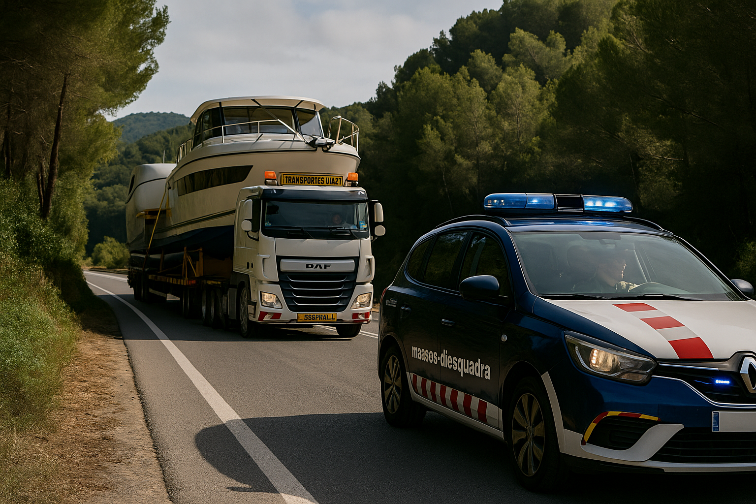Acompañamientos policiales Mossos Esquadra transporte especial